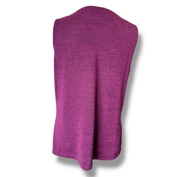 Chico's‎ Knit Heather Round Neck Pullover Tank Top Purple Size 2 - Picture 2 of 7